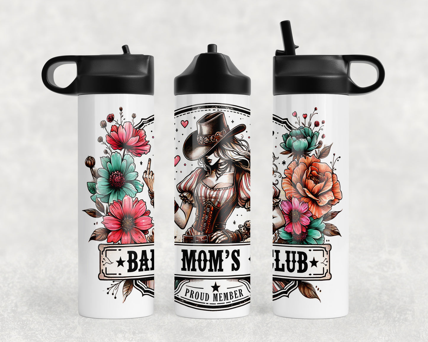 Western Bad Moms Club Water Bottle - 414