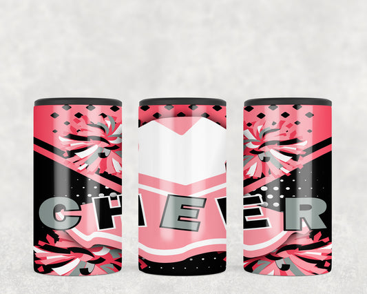 Pink And Black Cheer 5-in-1 Can Hugger Tumbler - 415