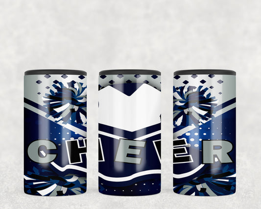 Blue And Silver Cheer 5-in-1 Can Hugger Tumbler - 416