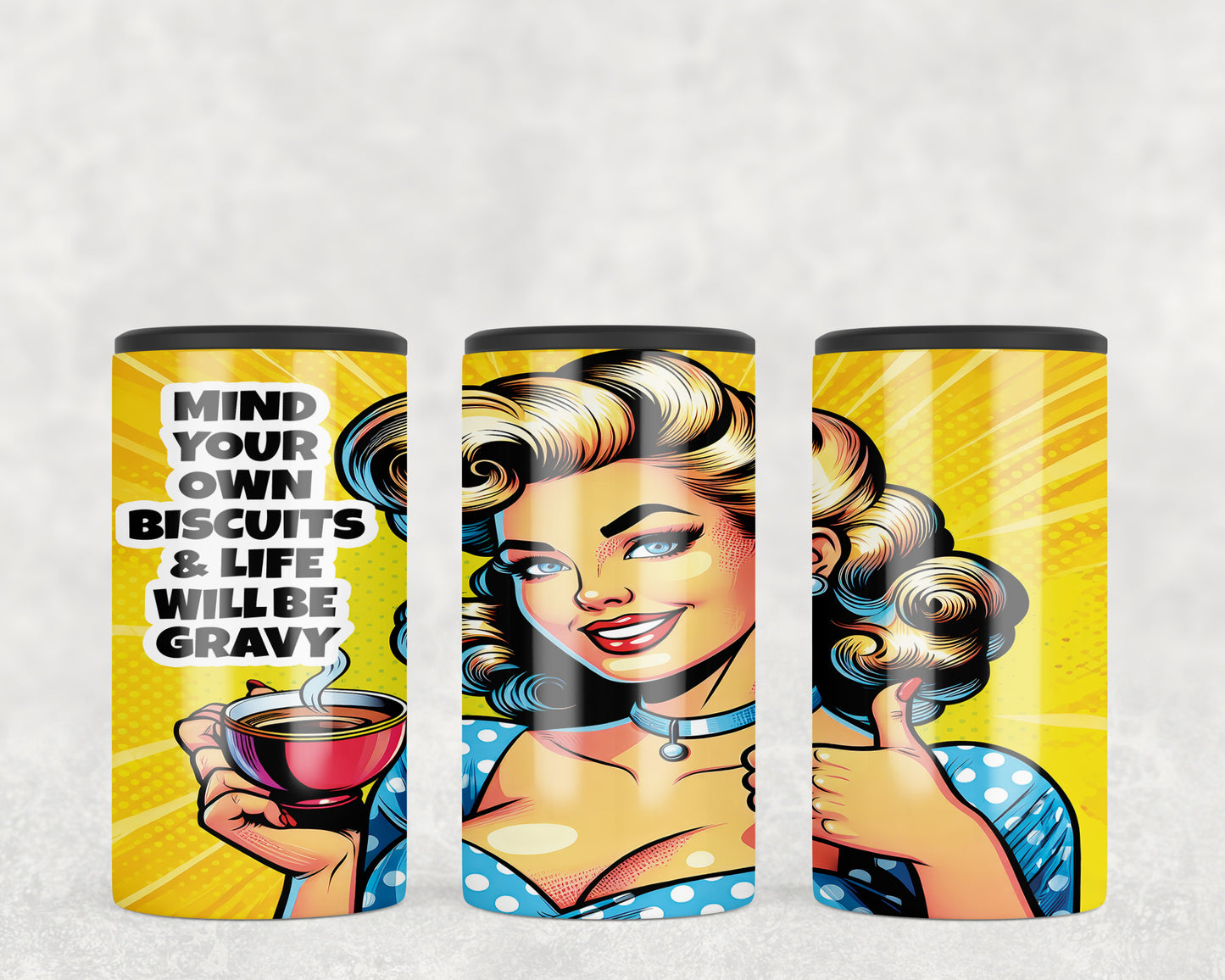 Funny Vintage Housewife 5-in-1 Can Hugger Tumbler - 428