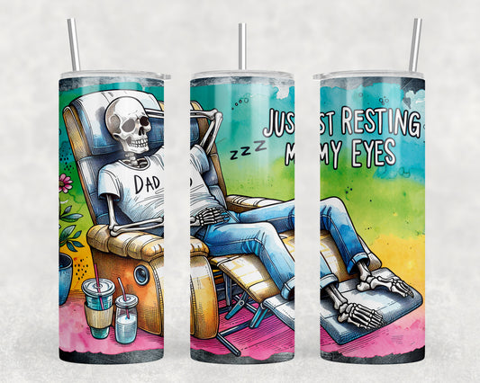 Funny Dad Skeleton 20oz Skinny Tumbler - 429