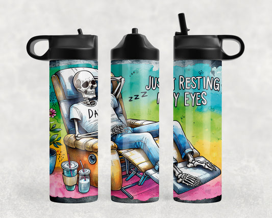 Funny Dad Skeleton Water Bottle - 429