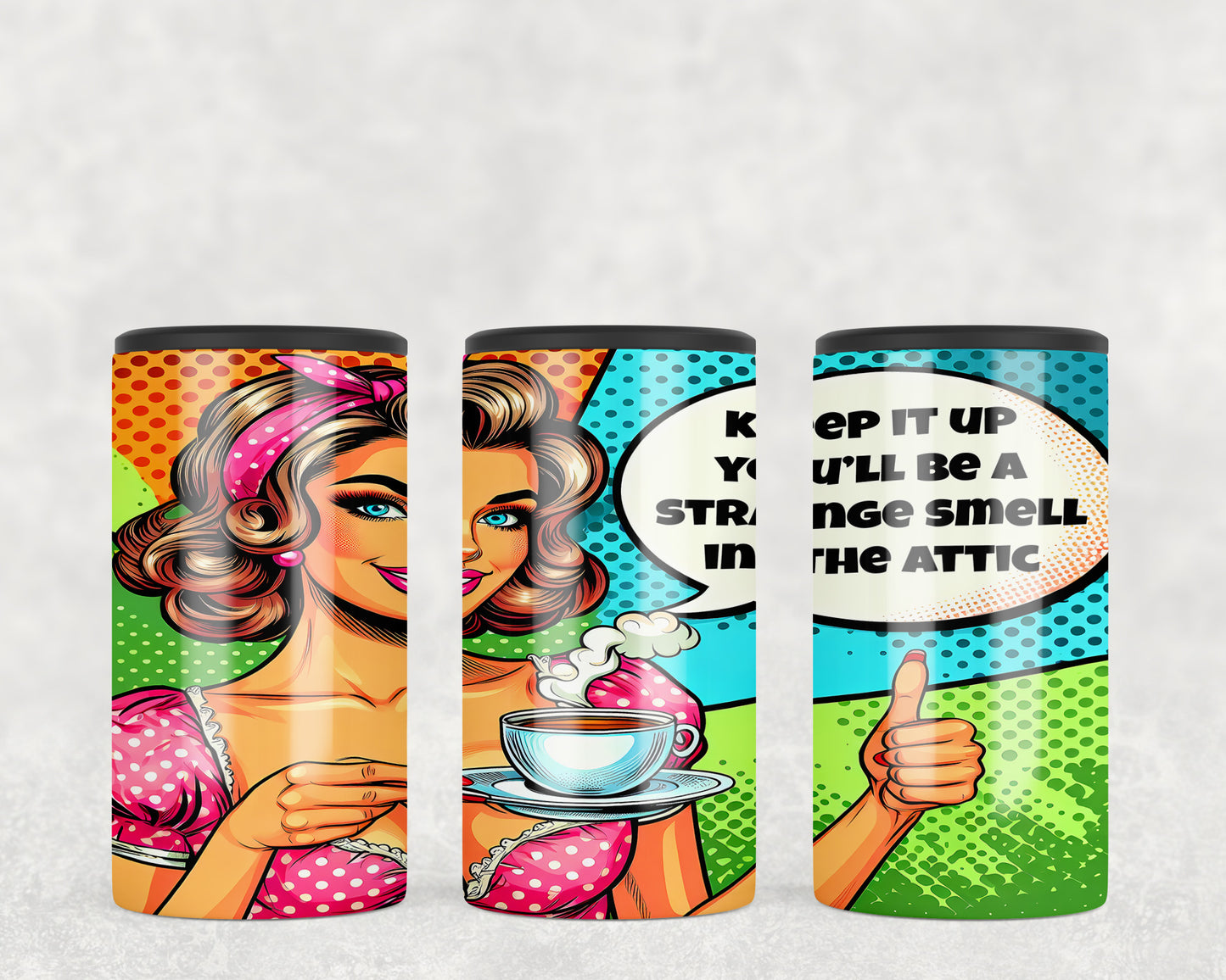 Funny Vintage Housewife 5-in-1 Can Hugger Tumbler - 431