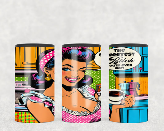 Funny Vintage Housewife 5-in-1 Can Hugger Tumbler - 438