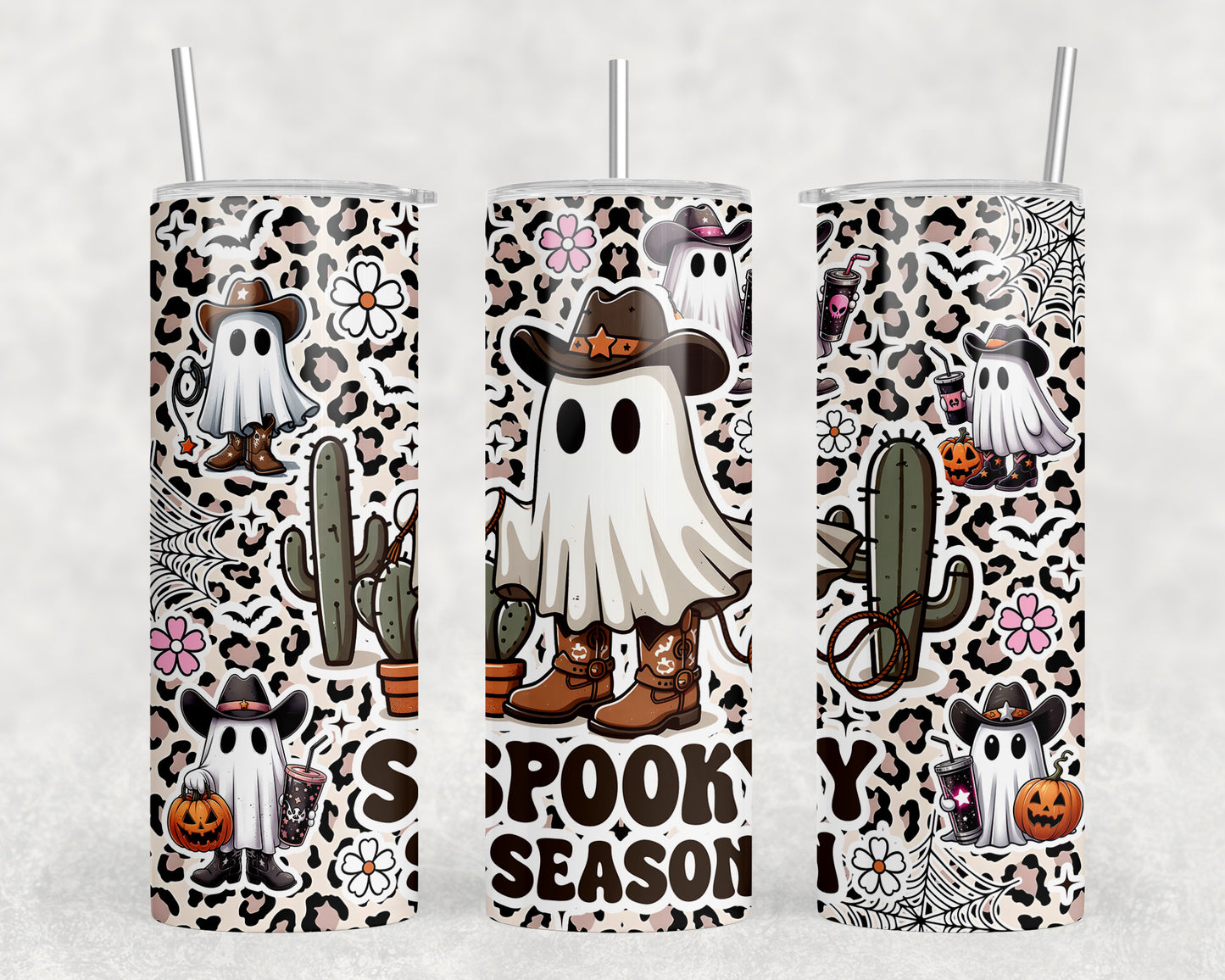 Western Cute Halloween 20oz Skinny Tumbler - 447