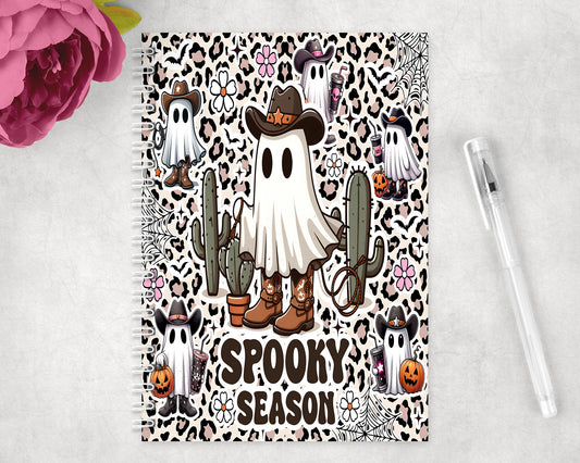 Western Cute Halloween Spiral Lined A5 Journal - 447