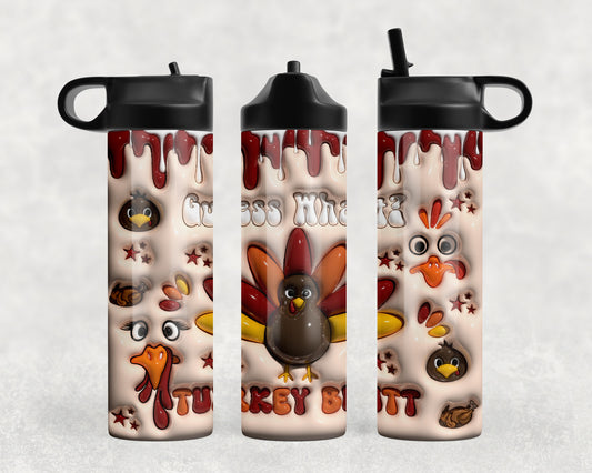 Funny Thanksgiving Inflated Water Bottle - 448