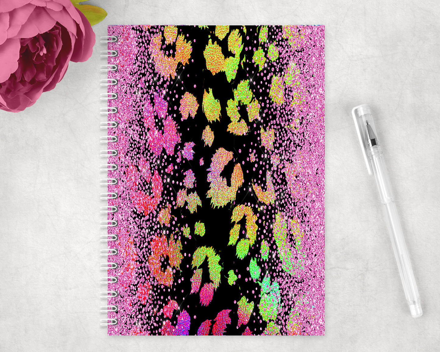 Leopard Print Spiral Lined A5 Journal - 457