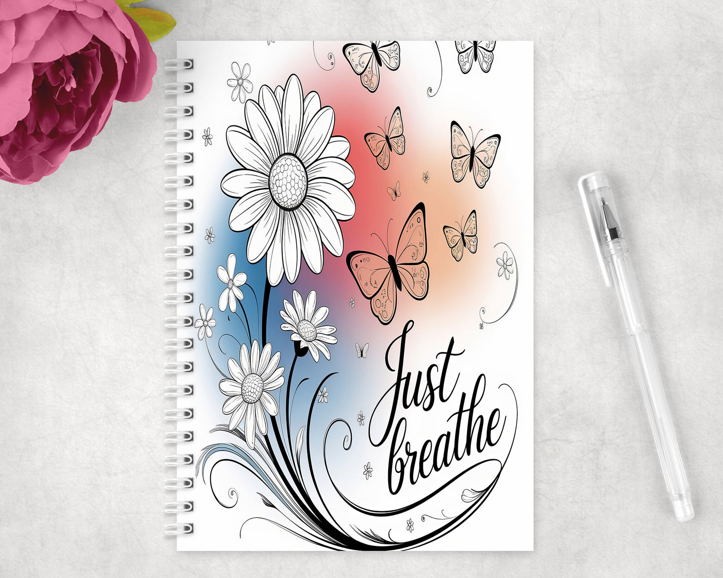 Just Breathe Spiral Lined A5 Journal - 459