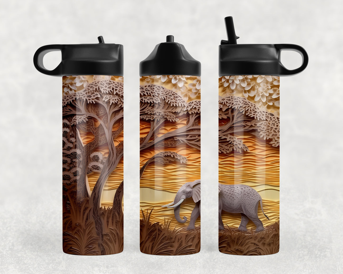 Elephant 3D Water Bottle - 462