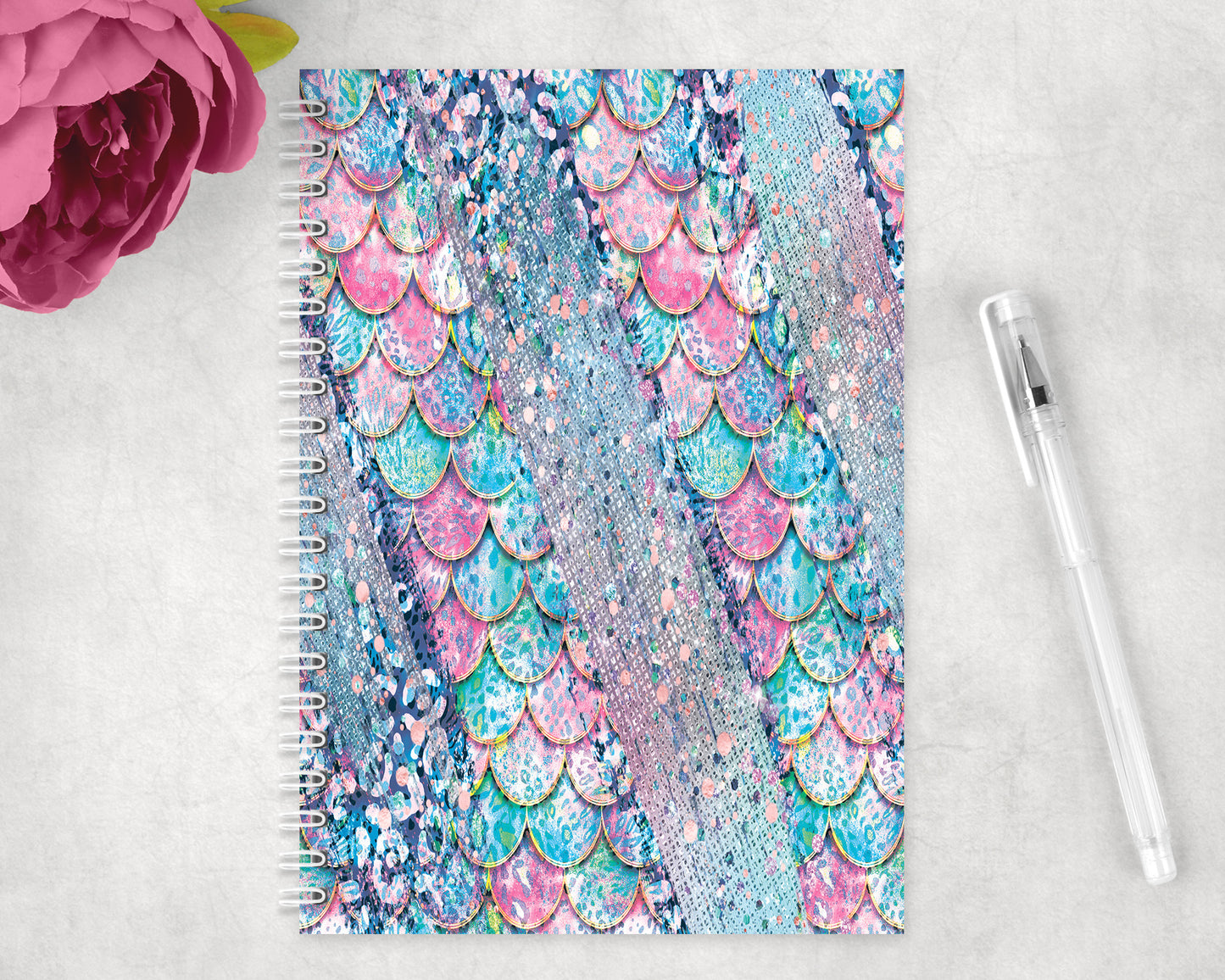 Mermaid Spiral Lined A5 Journal - 463