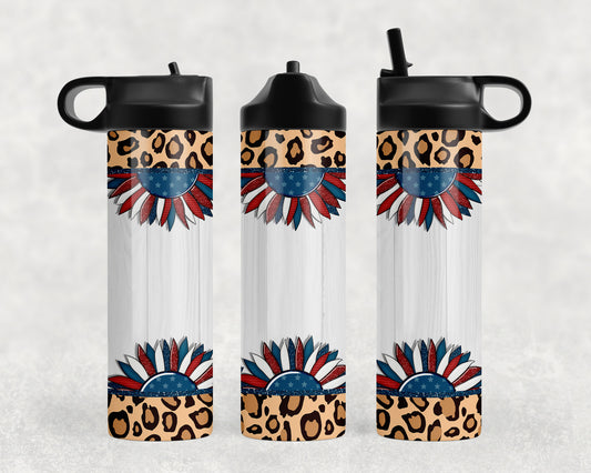 Patriotic Sunflower Water Bottle - 465