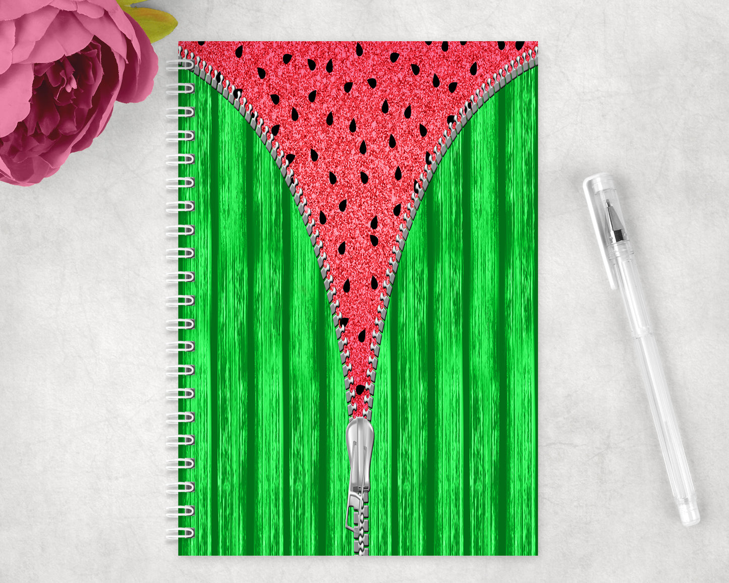 Watermelon Spiral Lined A5 Journal - 466