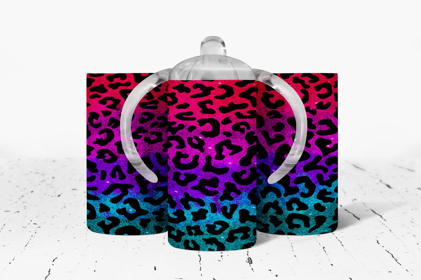 Leopard Print Kids Dual Lid Sippy Cup Tumbler - 468