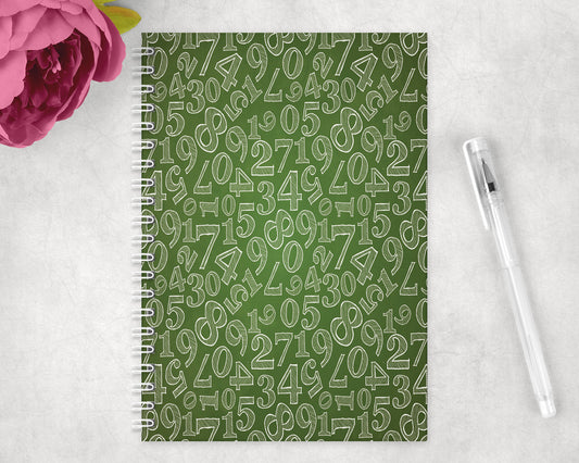 Numbers Spiral Lined A5 Journal - 473