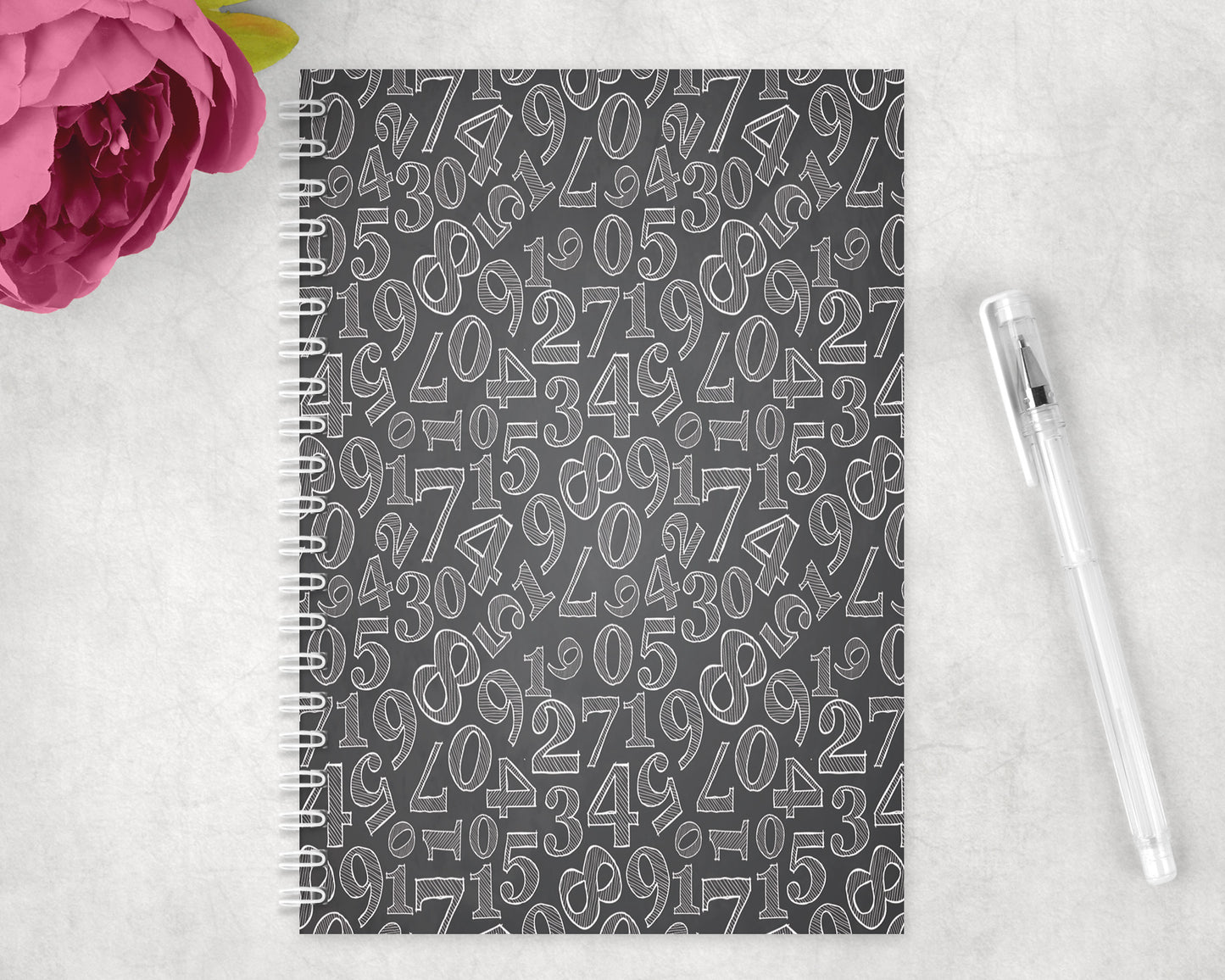 Numbers Spiral Lined A5 Journal - 475