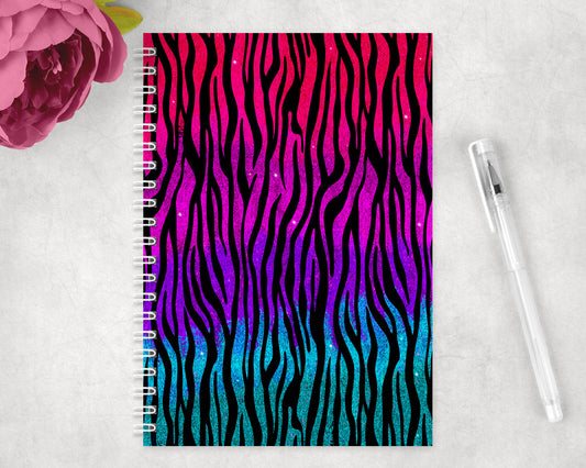 Zebra Stripes Spiral Lined A5 Journal - 478