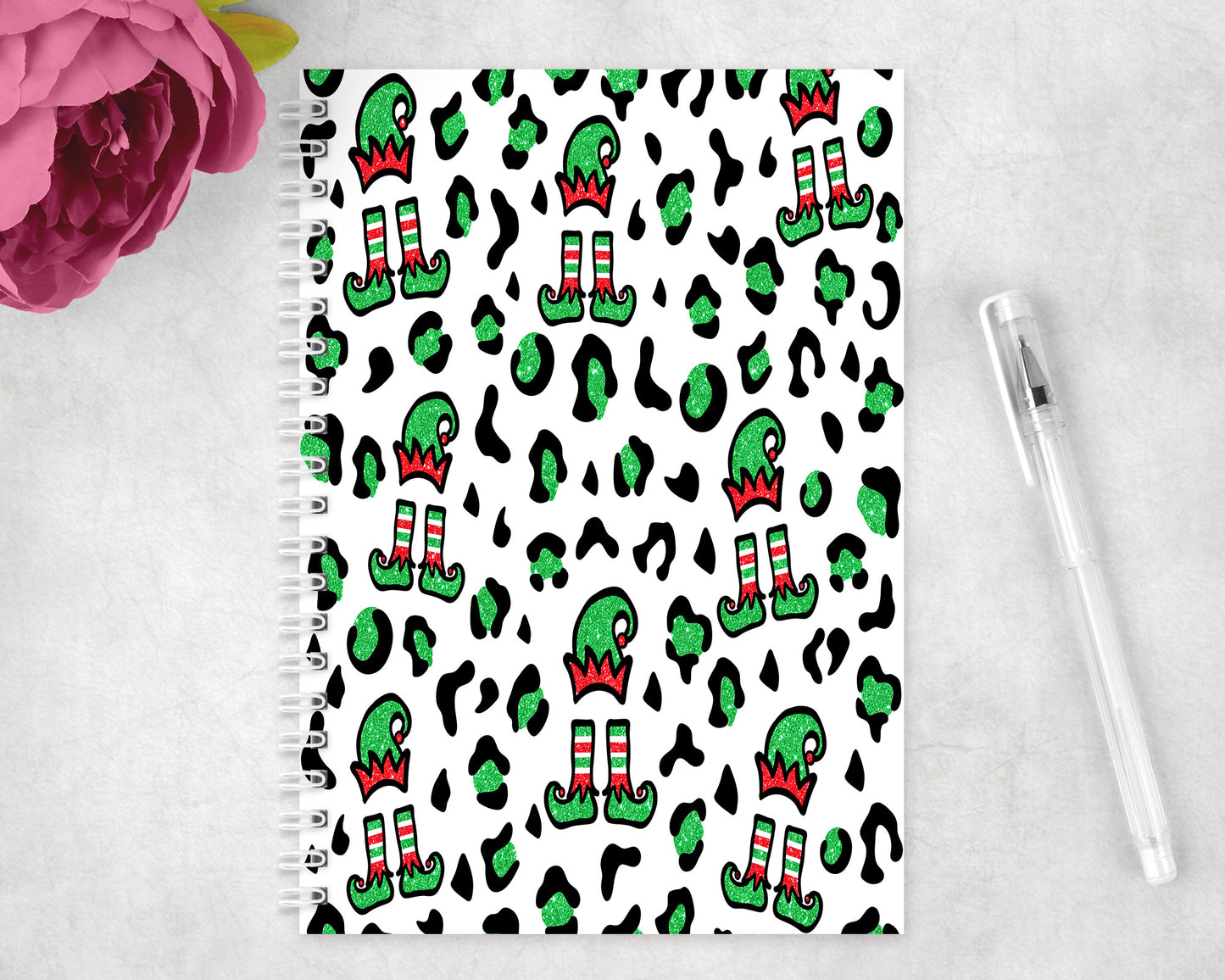 Christmas Elves Spiral Lined A5 Journal - 481