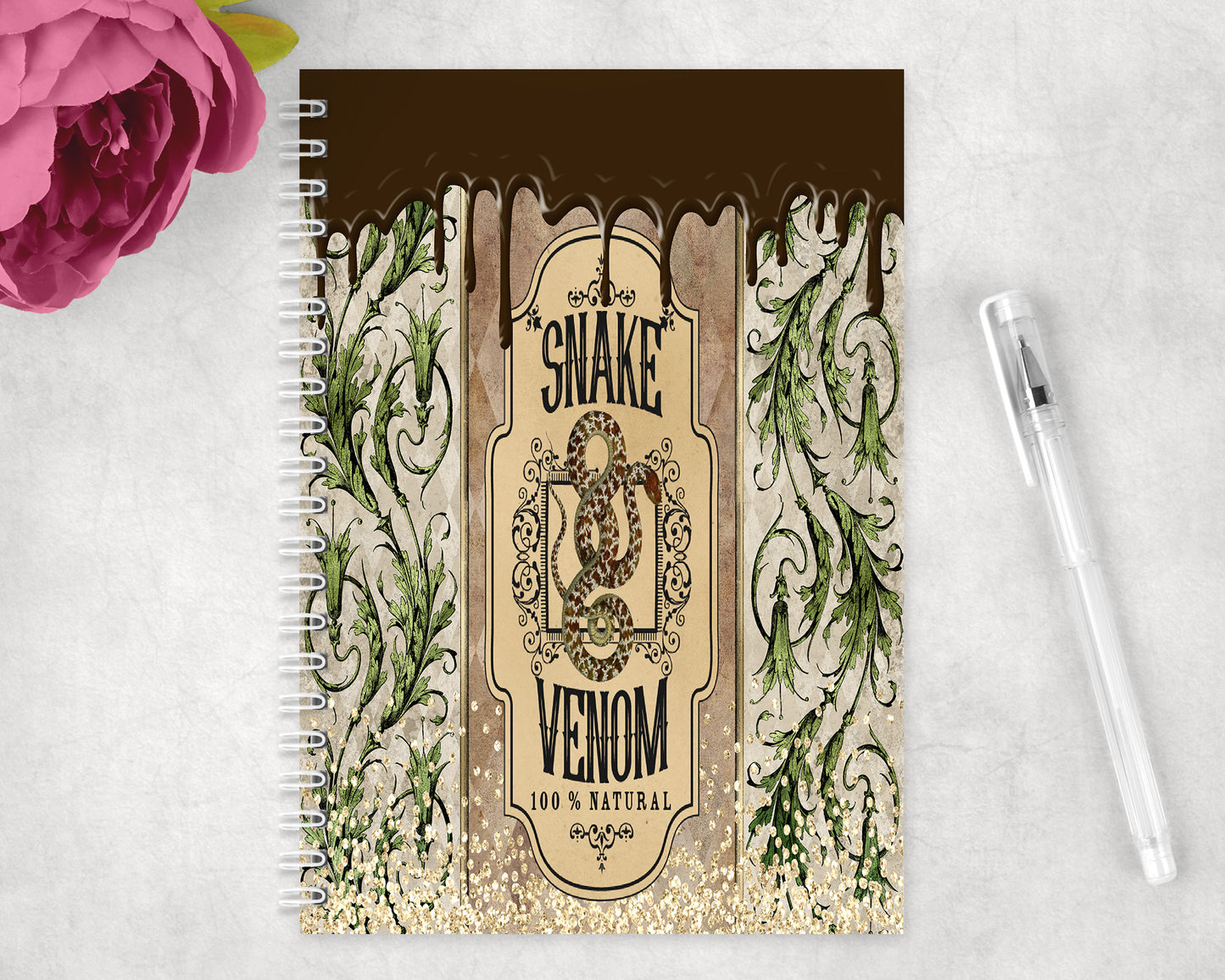 Snake Venom Spiral Lined A5 Journal - 484