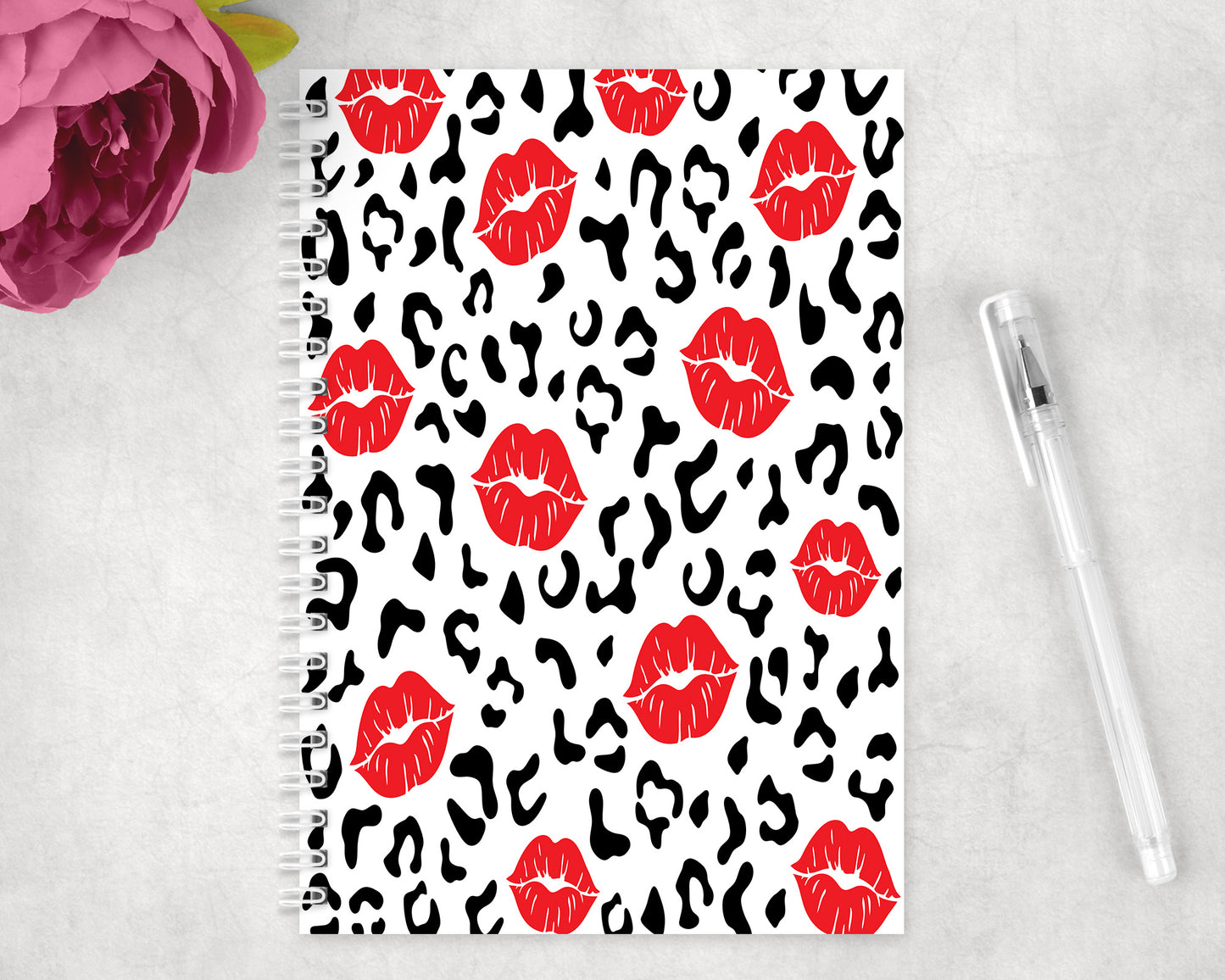 Lips Spiral Lined A5 Journal - 489