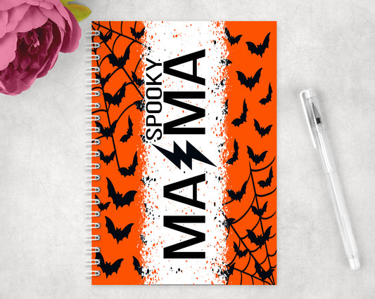 Spooky Mama Halloween  Spiral Lined A5 Journal - 492