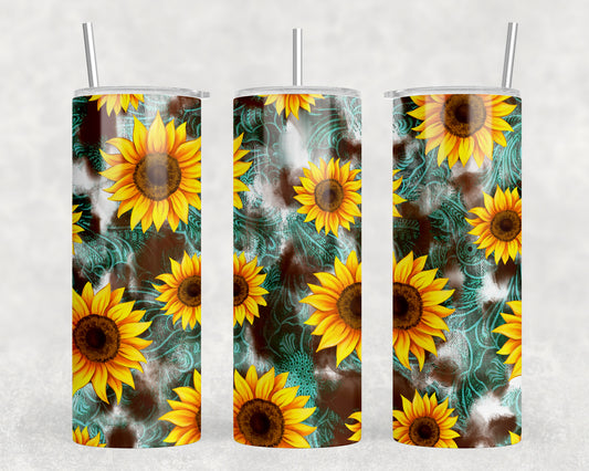 Western Sunflowers 20oz Skinny Tumbler - 496