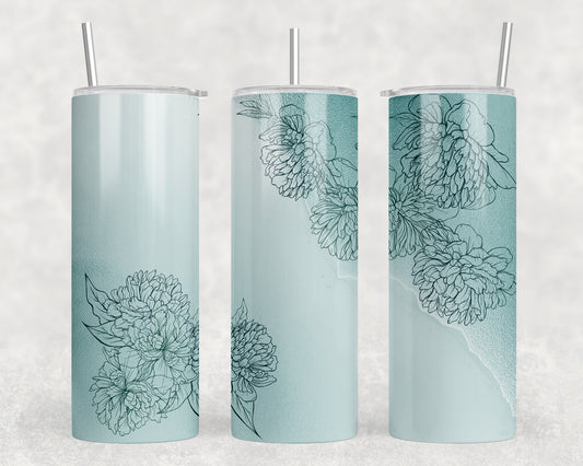 Minimalist Flowers 20oz Skinny Tumbler - 498