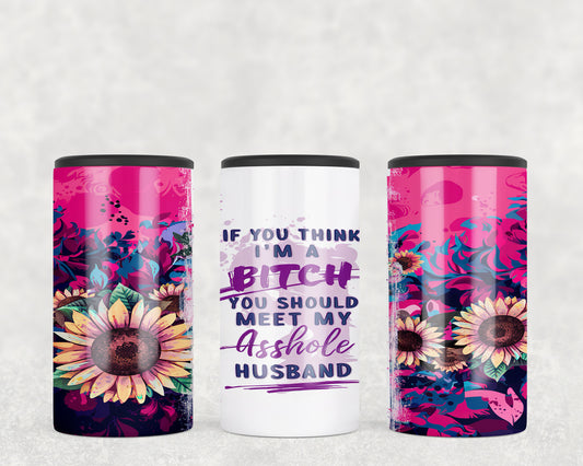 Funny Husband Wife 5-in-1 Can Hugger Tumbler - 5205