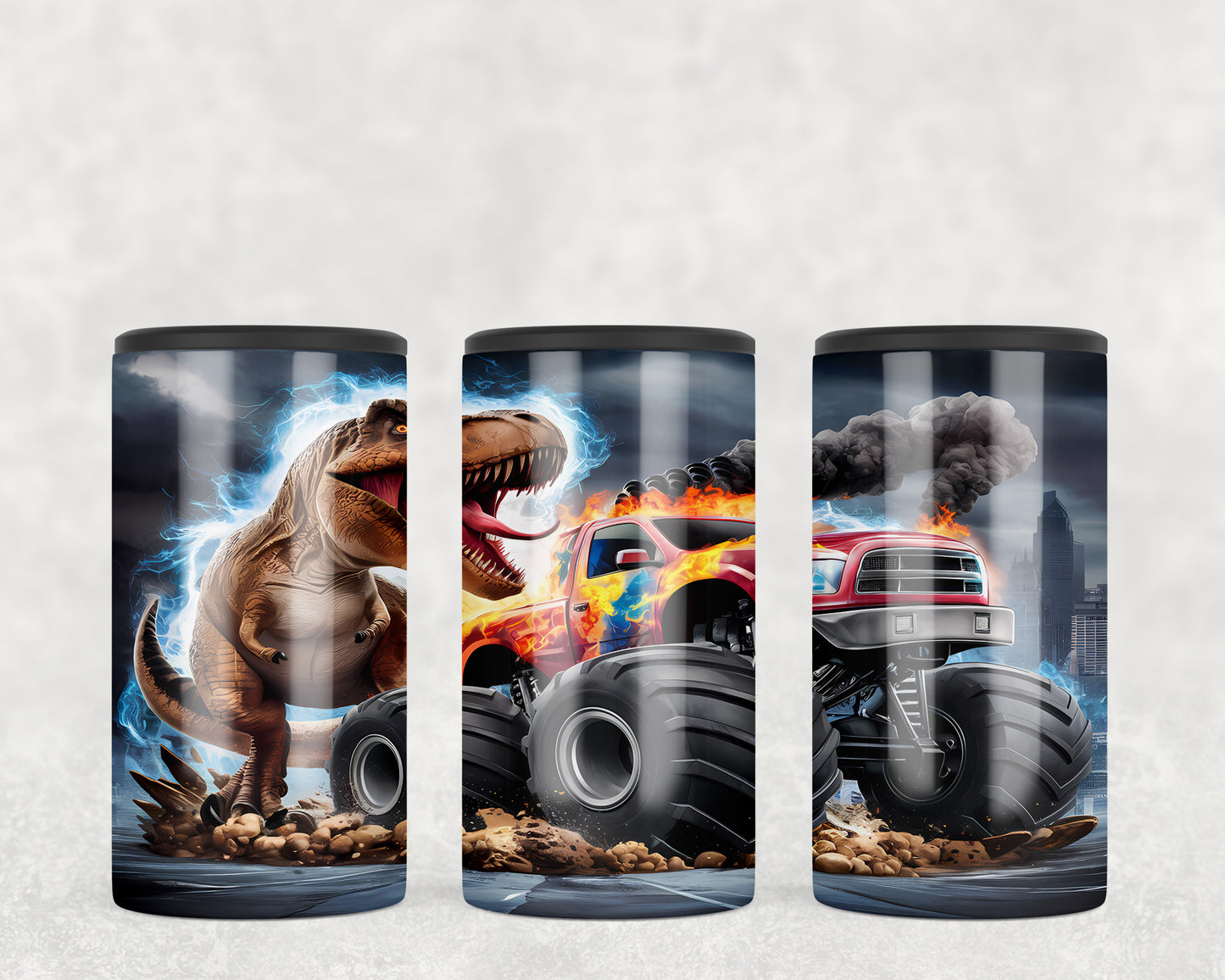 Dinosaur Monster Truck 5-in-1 Can Hugger Tumbler - 5226