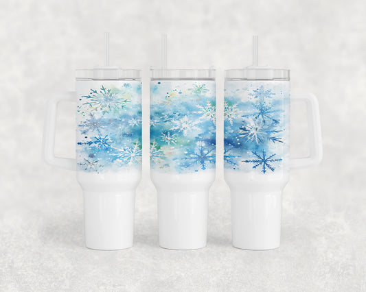 Winter Christmas Snowflakes 40oz Tumbler - 5239