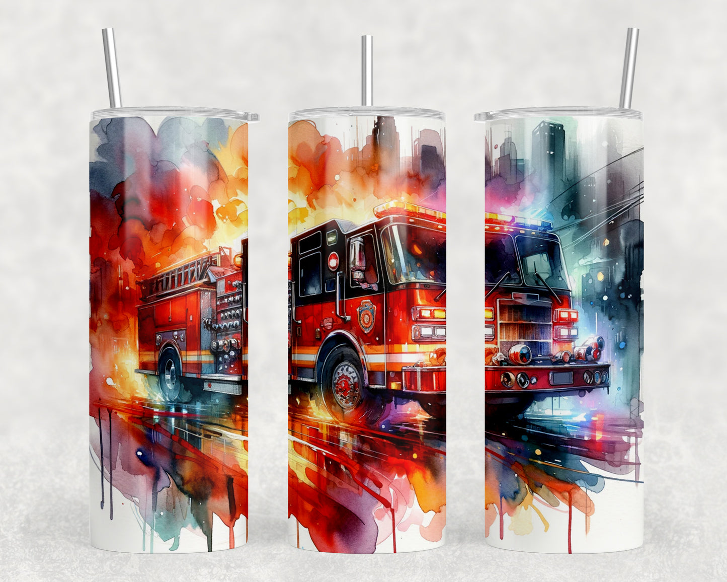 Fire Truck 20oz Skinny Tumbler - 5253