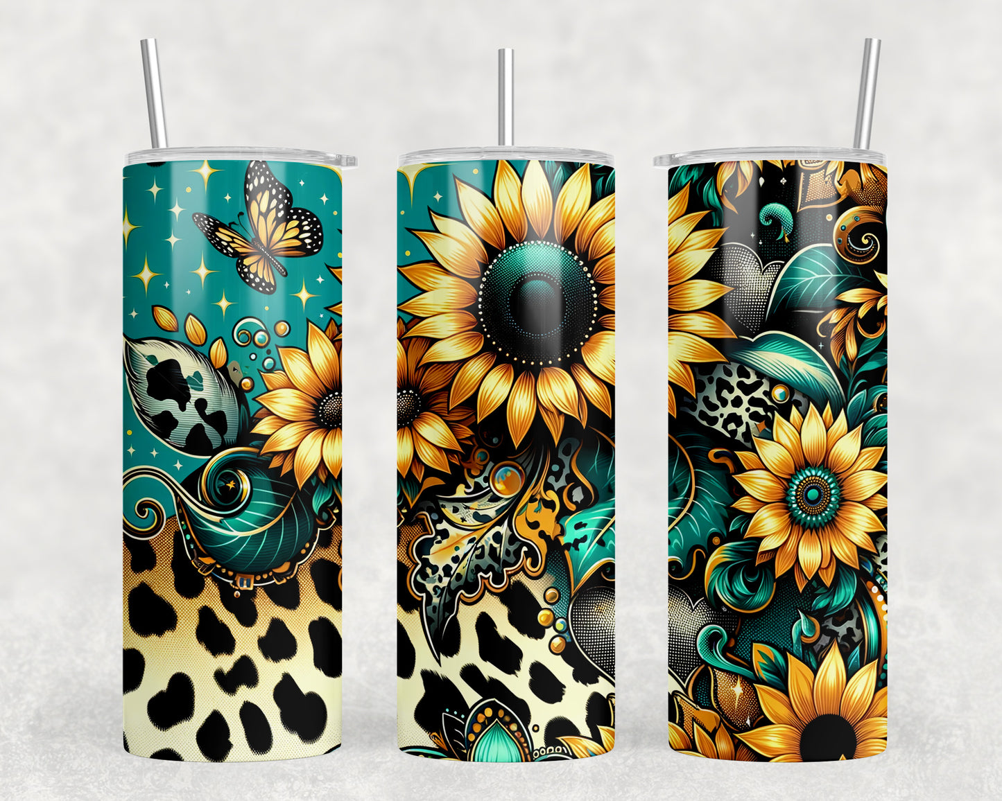 Western Sunflowers 20oz Skinny Tumbler - 5262