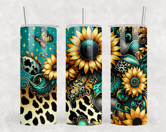 Western Sunflowers 20oz Skinny Tumbler - 5262