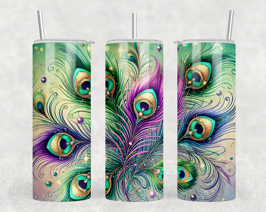 Peacock Feathers 20oz Skinny Tumbler - 5272