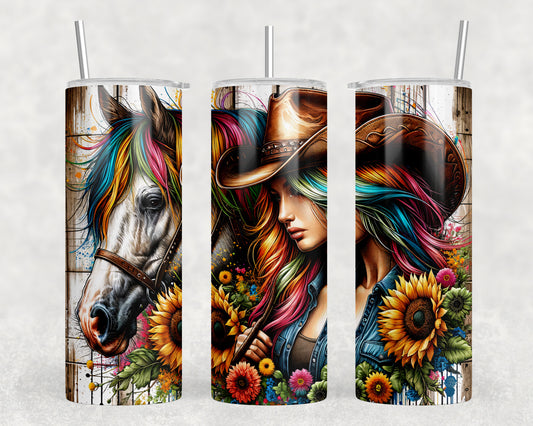 Horse Girl 20oz Skinny Tumbler - 5281