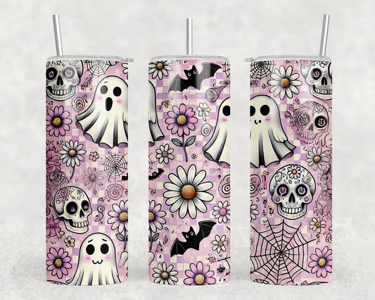 Cute Halloween Ghosts 20oz Skinny Tumbler - 5285