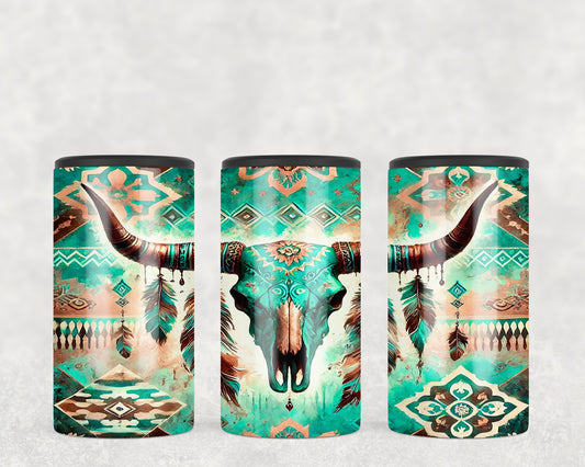 Western Aztec Skull 5-in-1 Can Hugger Tumbler - 5306