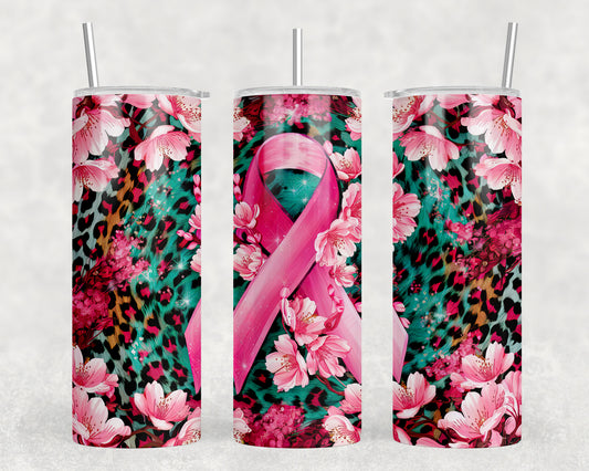 Breast Cancer Awareness Ribbon 20oz Skinny Tumbler - 5312