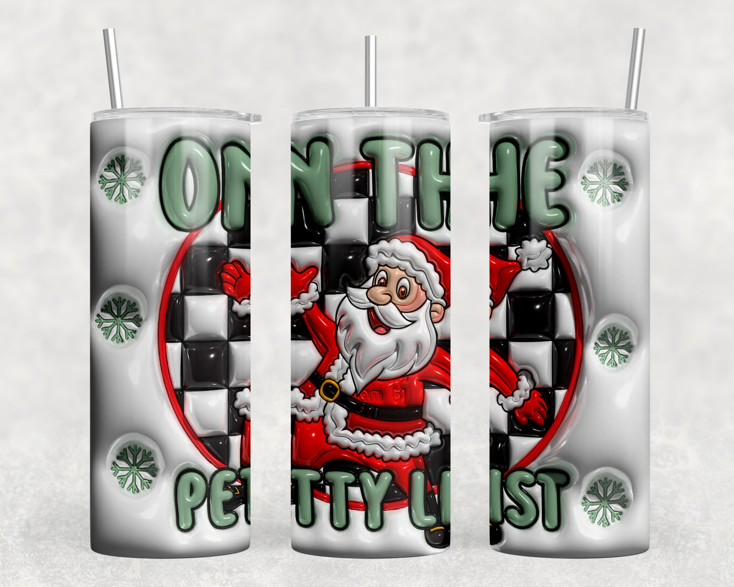 Funny Christmas Inflated 20oz Skinny Tumbler - 5336