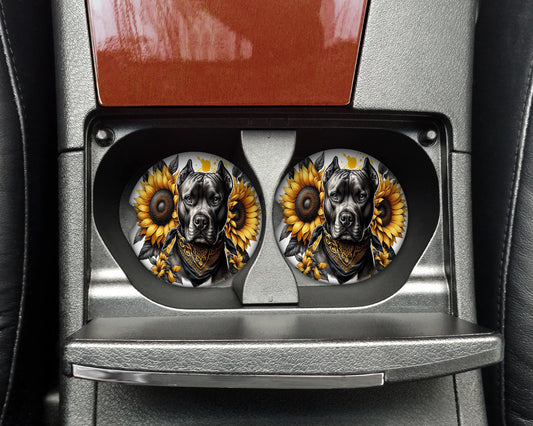 Pitbull Dog Car Coaster Set - 5339