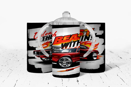 Classic Car Hot Wheels Kids Dual Lid Sippy Cup Tumbler - 5345