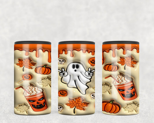 Fall Halloween Inflated 5-in-1 Can Hugger Tumbler - 5348