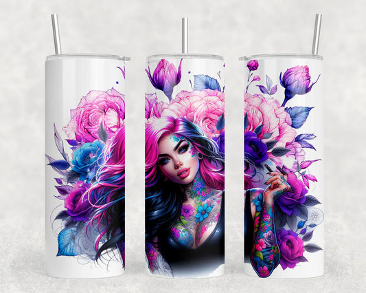 Tattoo Girl 20oz Skinny Tumbler - 5354