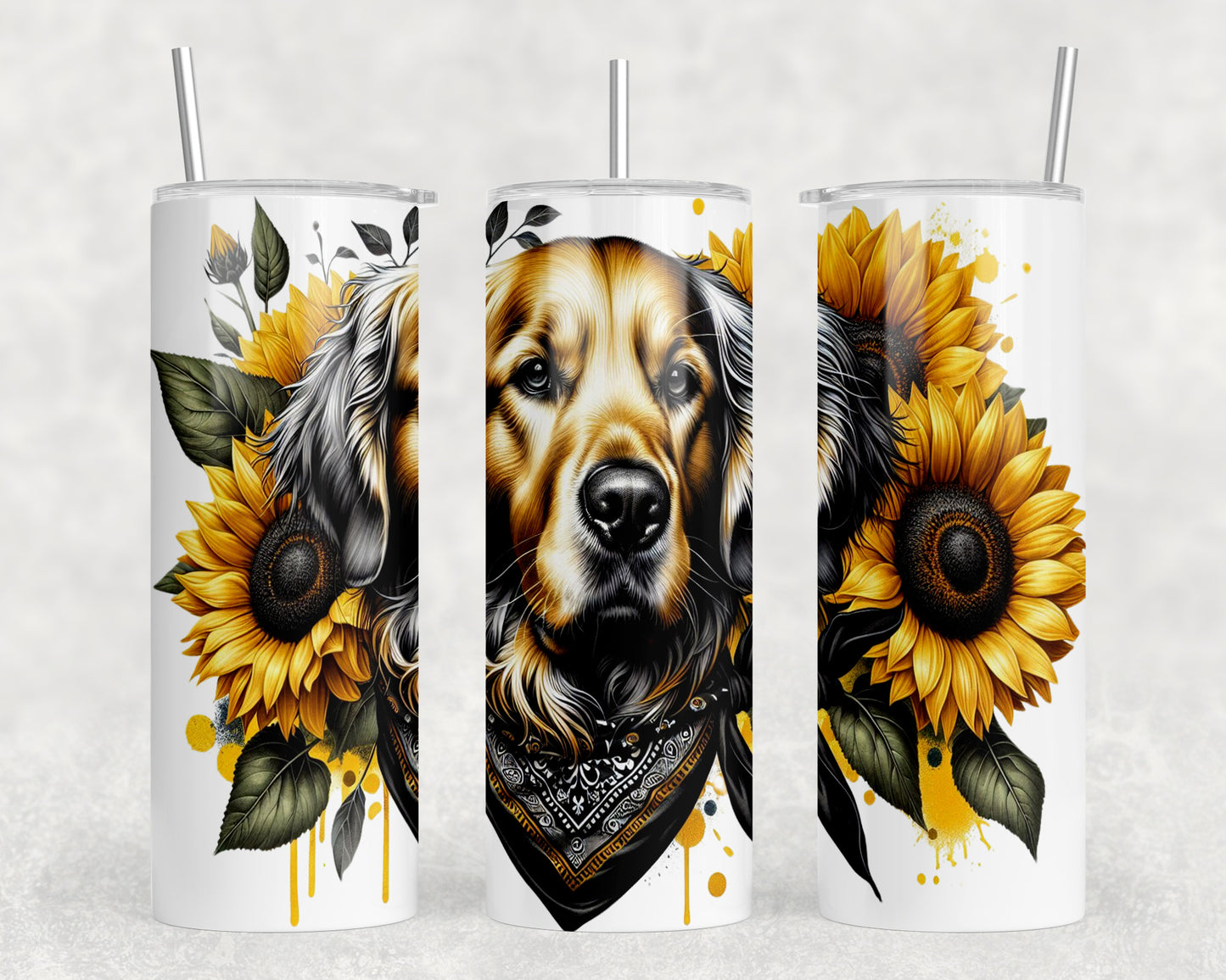 Golden Retriever Dog 20oz Skinny Tumbler - 5357