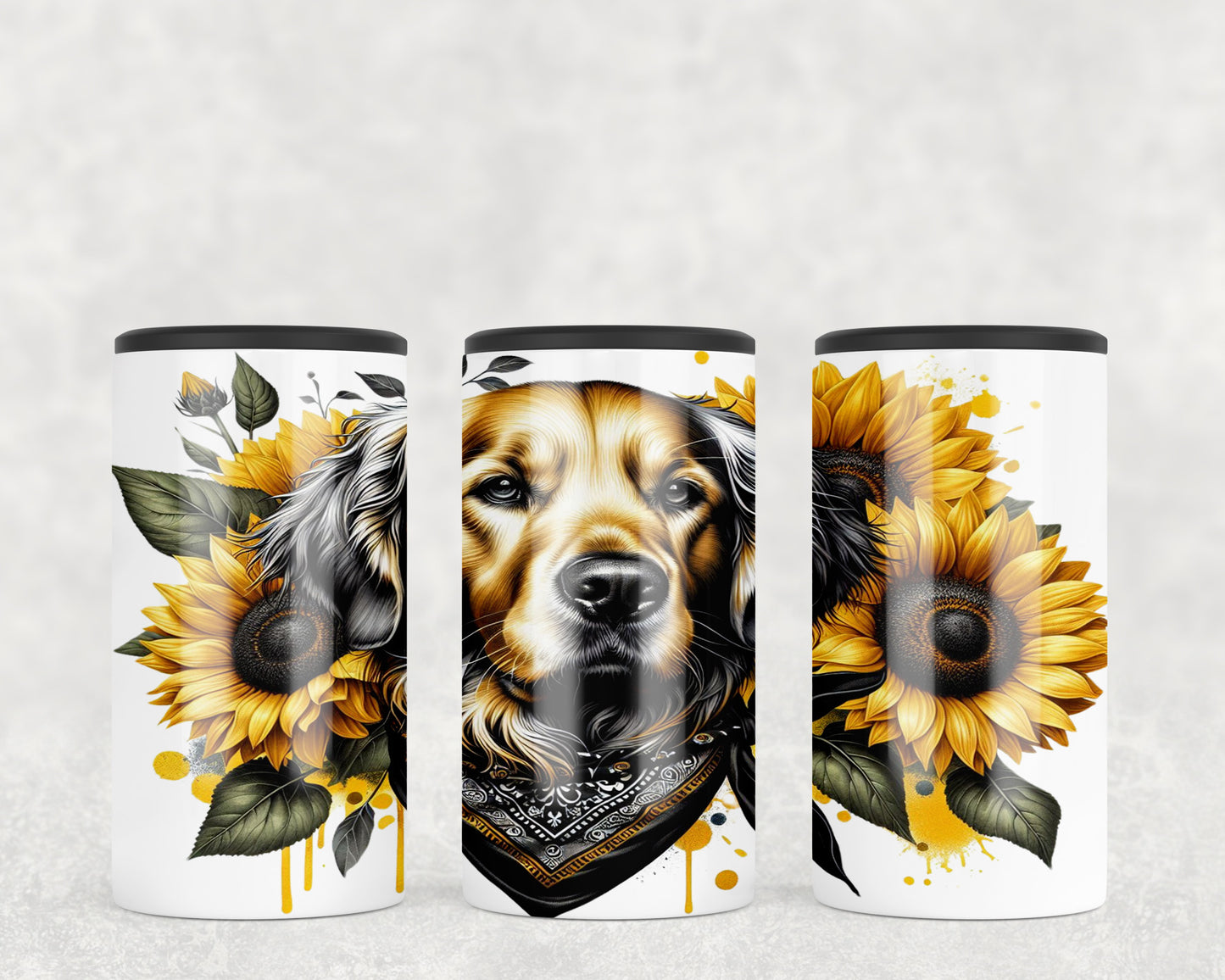 Golden Retriever Dog 5-in-1 Can Hugger Tumbler - 5357