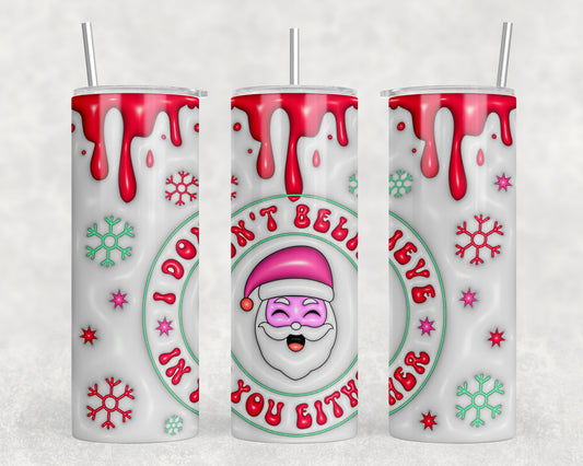 Funny Christmas Inflated 20oz Skinny Tumbler - 5361