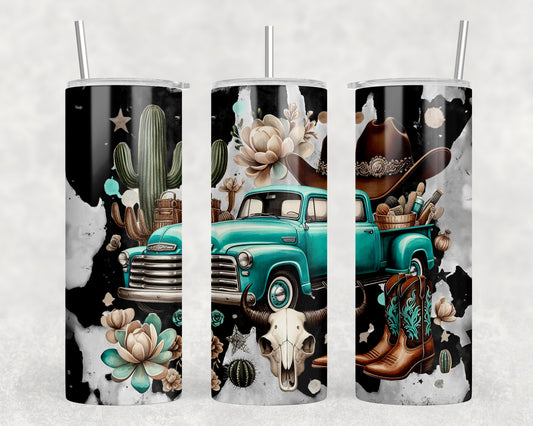 Western Truck Mash Up 20oz Skinny Tumbler - 5362