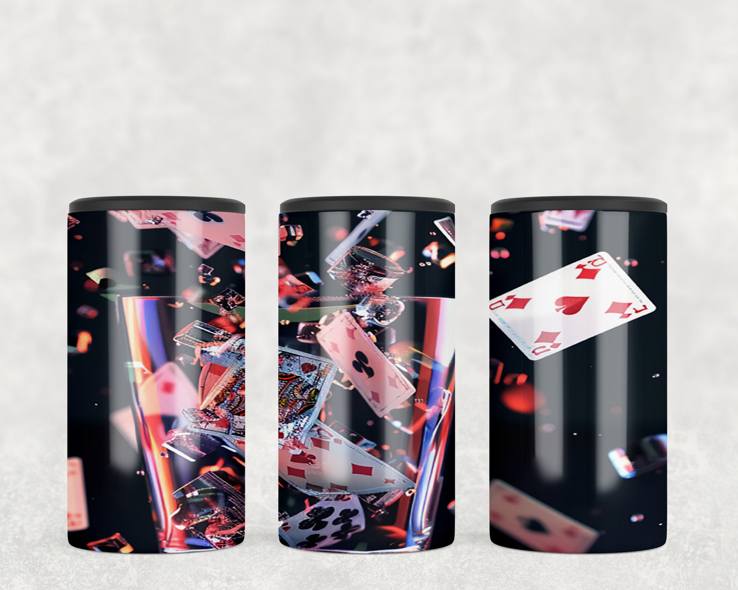 Playing Cards 3D 5-in-1 Can Hugger Tumbler - 5366