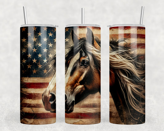 Horses 20oz Skinny Tumbler - 5367