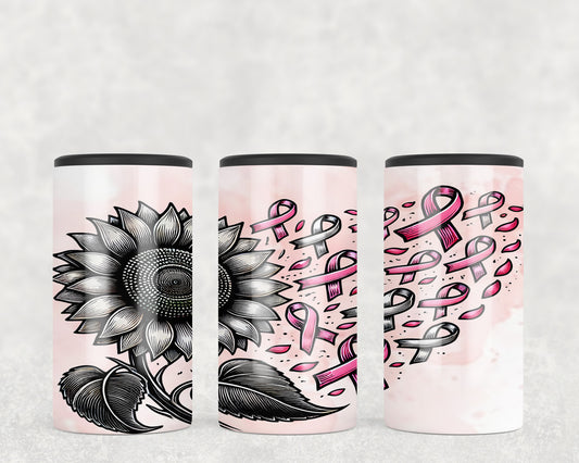 Breast Cancer Awareness Sunflower 5-in-1 Can Hugger Tumbler - 5369